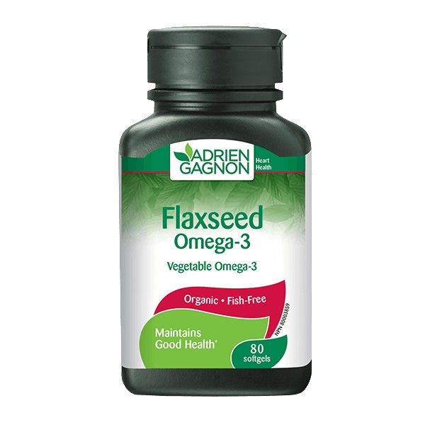 Adrien Gagnon Flaxseed Omega 3 Organic Fish Free 80 Softgels