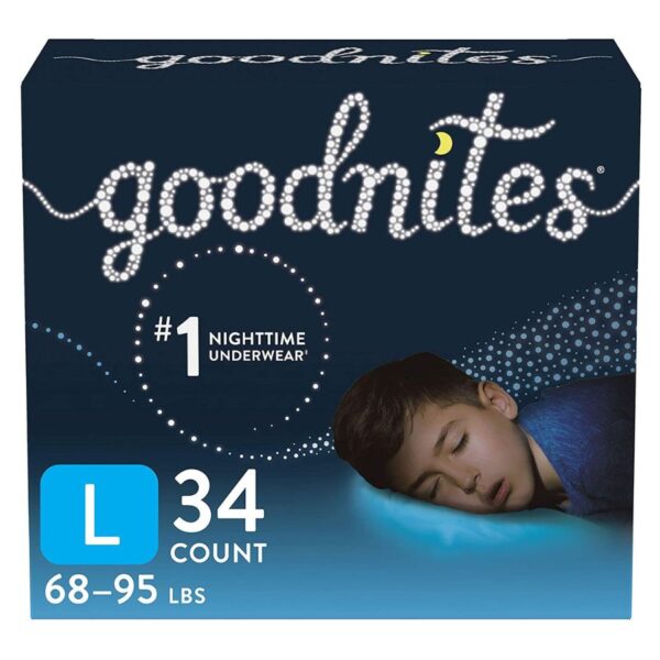 Goodnites Nighttime Bedwetting Underwear, Boys' L (68-95 lb.), 34 Ct - Care  and Shop