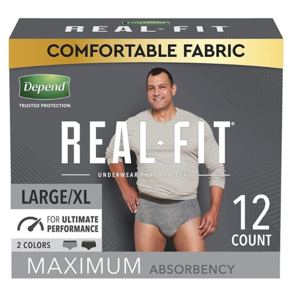Depend Real Fit Incontinence Underwear for Men with Maximum