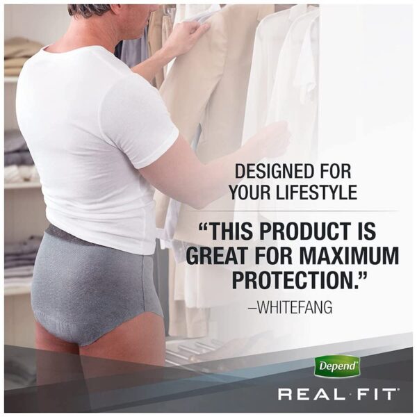 Depend Real Fit Incontinence Underwear for Men with Maximum