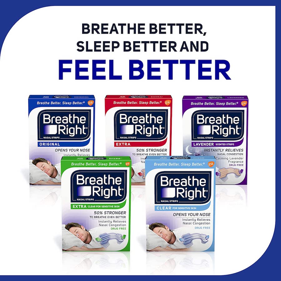 Breathe Right Nasal Strips Clear For Sensitive Skin Large 30 Each