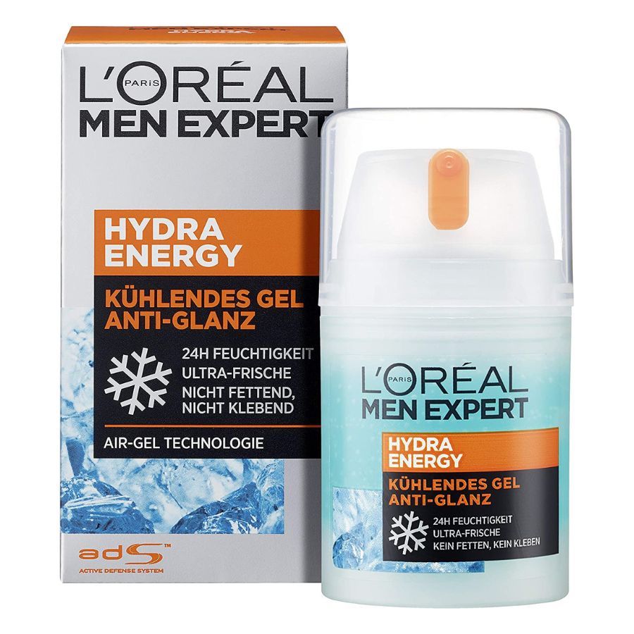 L'Oreal Men Expert Hydra Energy Cooling Moisturising Gel Anti-Shine ...