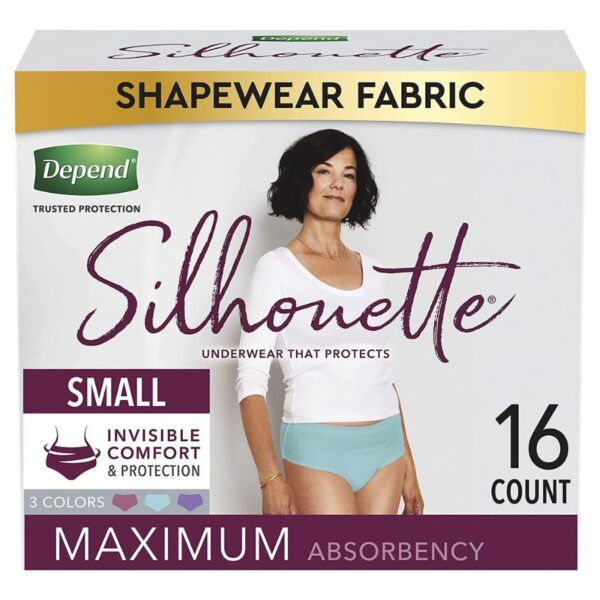 Always Discreet Women's Incontinence Underwear, Maximum Small/Medium 16  Count