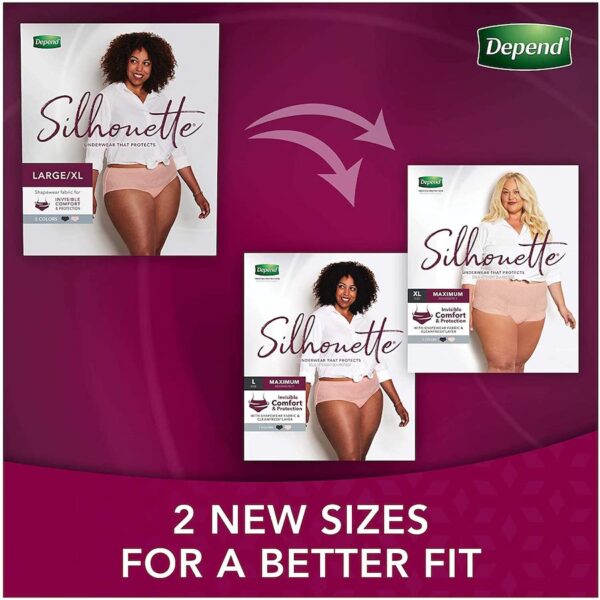 Depend Silhouette Incontinence Underwear for Women Small Maximum Absorbency