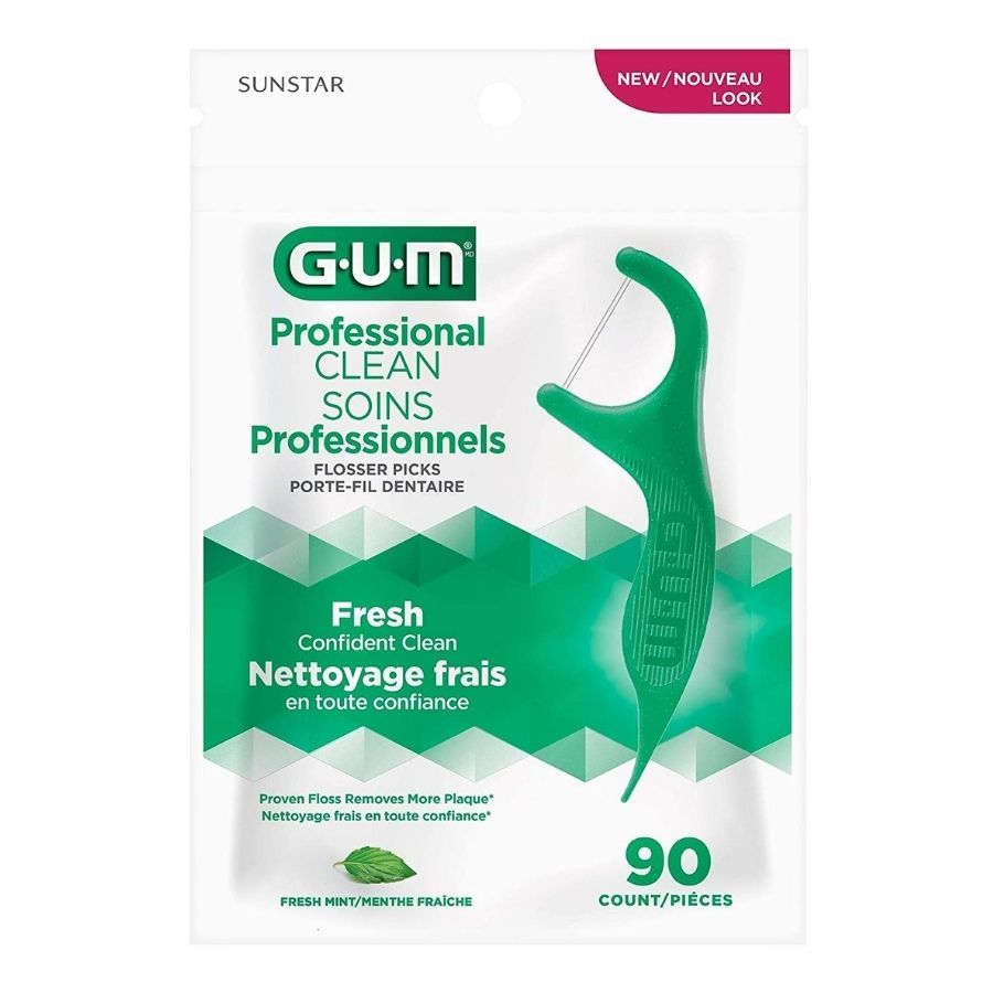 Gum Professional Clean Flossers, Mint, 90ct, Green, 90 Count - Care and ...