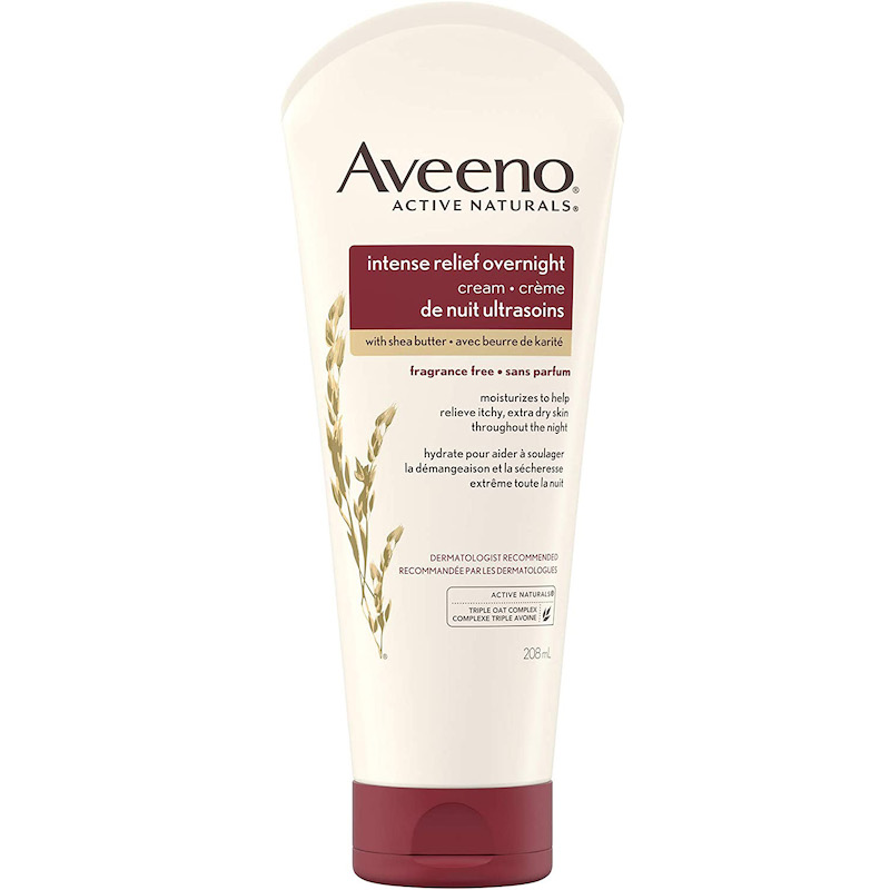 Aveeno Intense Relief Overnight Cream Shea Butter Colloidal Oatmeal Dry Skin Lotion 7857