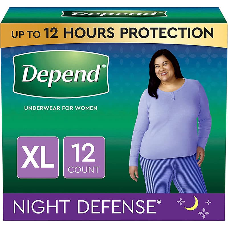 Depend FIT-FLEX Incontinence Underwear for Women, Disposable, Maximum  Absorbency, Large, Blush, 17 Count