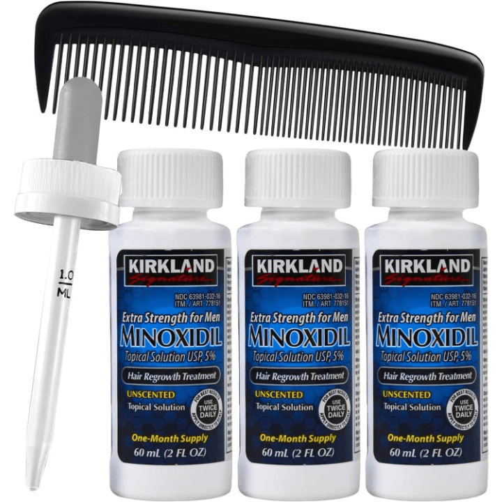 Kirkland Minoxidil 5 3 Bottles Liquid 3 Months Supply For Men 180ml