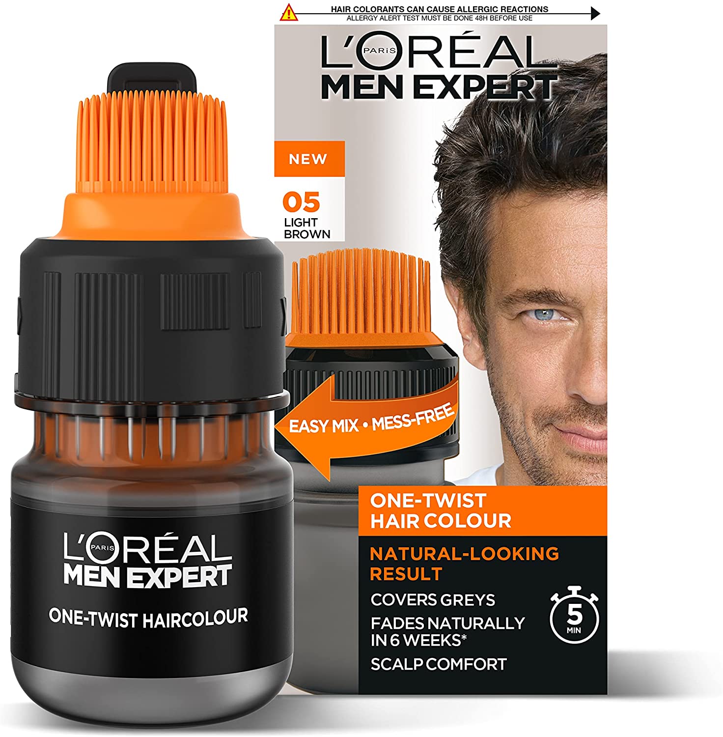 L'Oreal Paris Men Expert One Twist Hair Colour, Black Hair Dye For Men ...