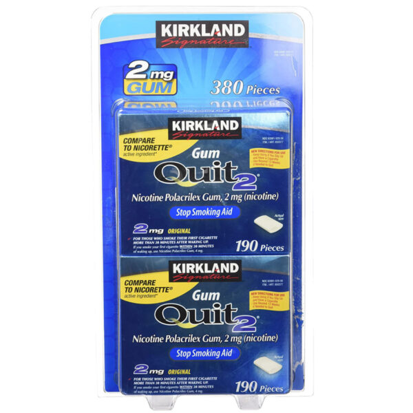 Kirkland Signature Quit Smoking Gum, 2 mg, 380 Count