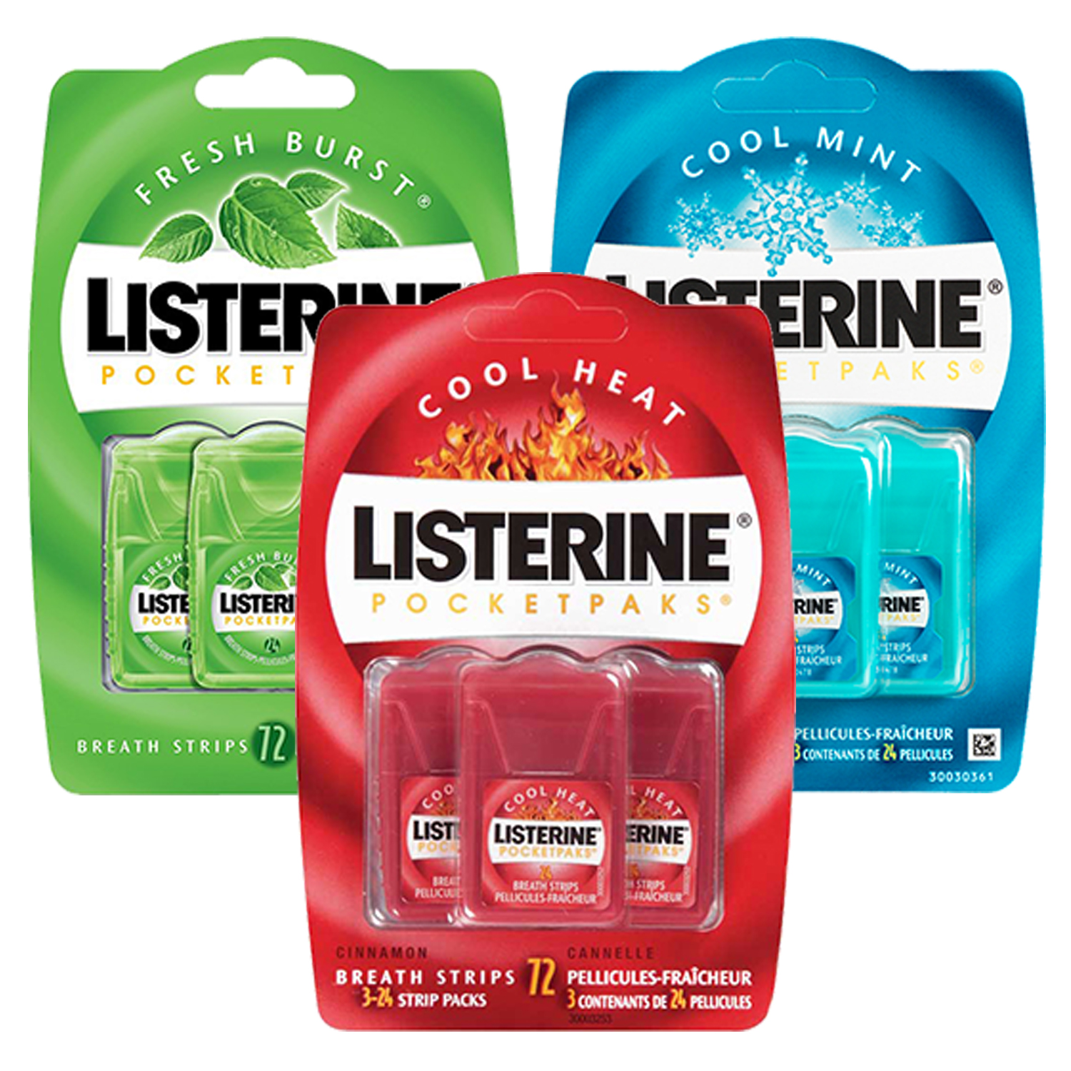 Listerine Cool Mint Pocketpaks Combo Cool Mint + Fresh Burst + Cool 