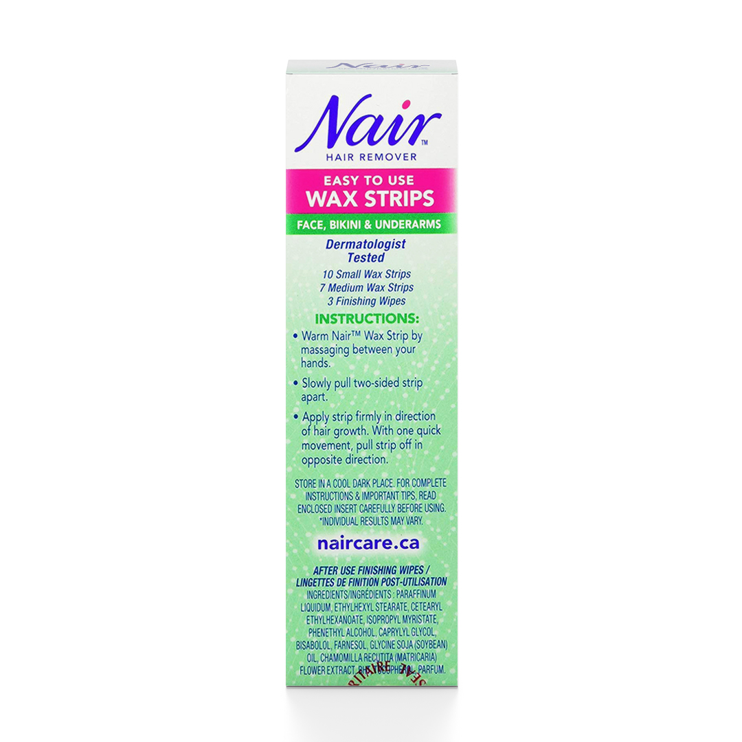 Nair Soft Touch Wax Strips For Face Bikini Underarms With