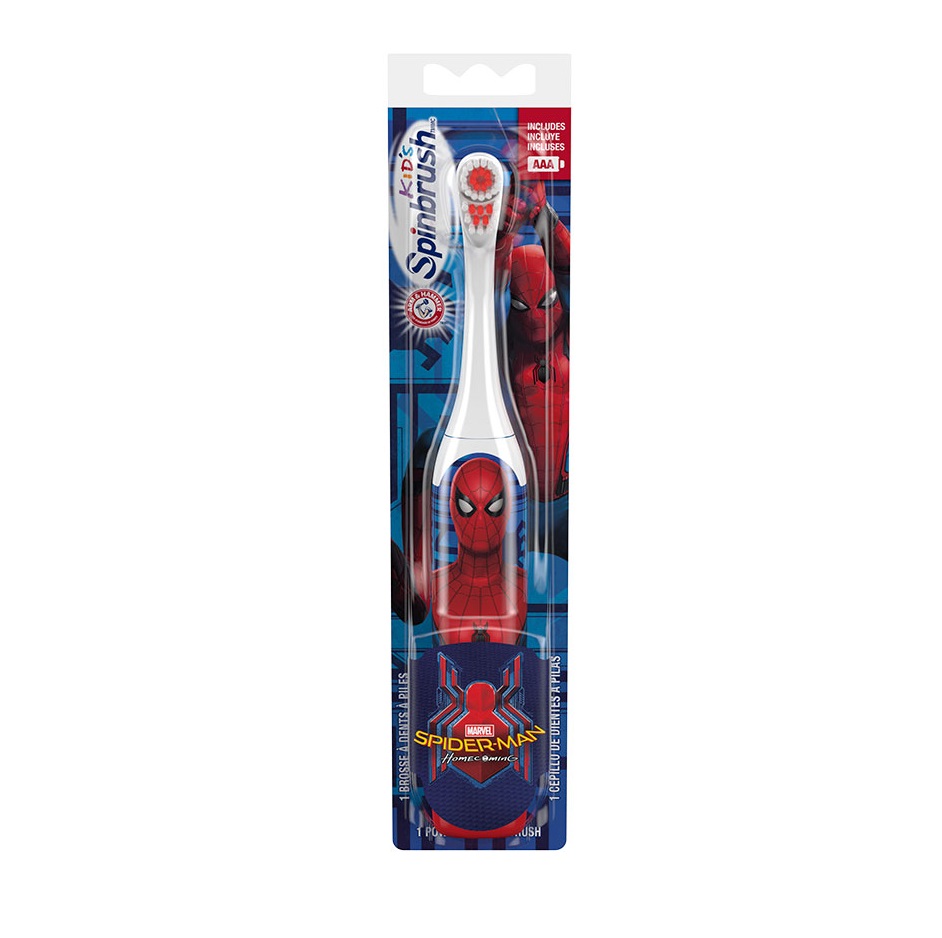 Spinbrush Kids Battery Powered Toothbrush, Spiderman Care and Shop