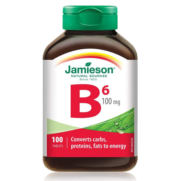 Jamieson Vitamin B6 Pyridoxine 100 mg 100 Tablets