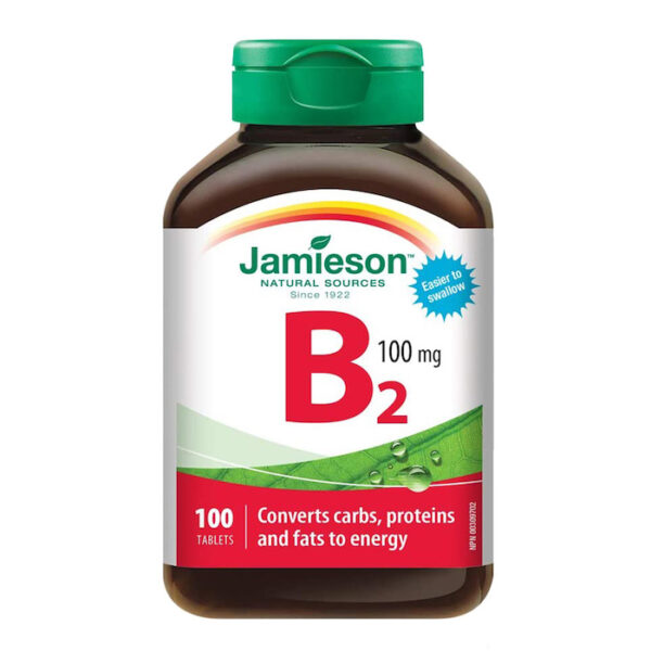 Jamieson Vitamin B2 Riboflavin 100 mg 100 Tablets