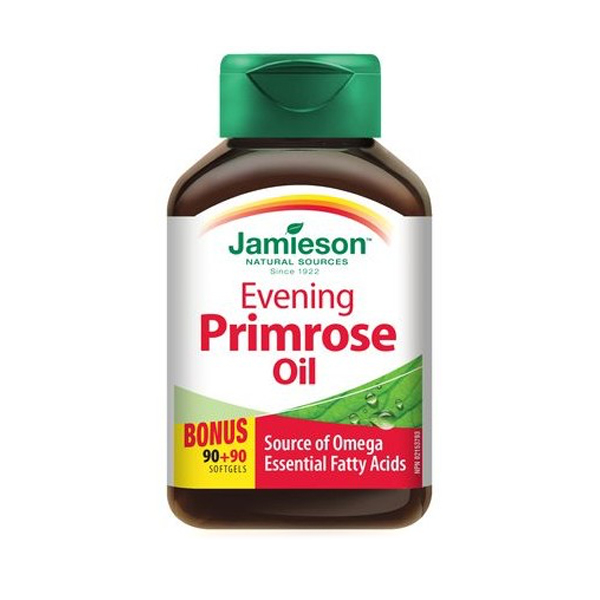 Jamieson Evening Primerose Oil - 10% GLA - Omega 6 Health Formula 180 softgels