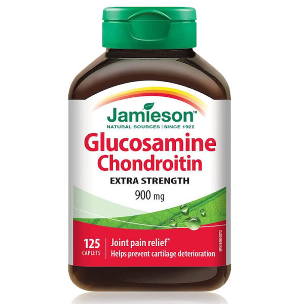 Jamieson Glucosamine Chondroitin 900 mg Extra Strength Softgels - Gluten-Free 125 Caplets