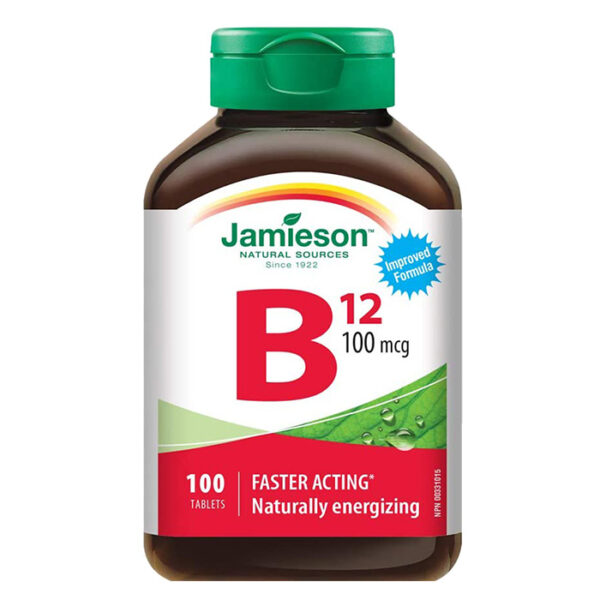 Jamieson Vitamin B12 Methylcobalamin 100 mcg 100 Tablets