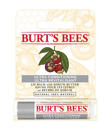 Burt's Bees 100 percent Natural Moisturizing Lip Balm, Ultra Conditioning with Kokum Butter, 4.25g