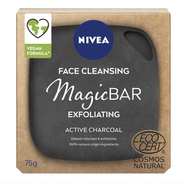 NIVEA MagicBAR Exfoliating Charcoal Face Cleansing Bar (75g)