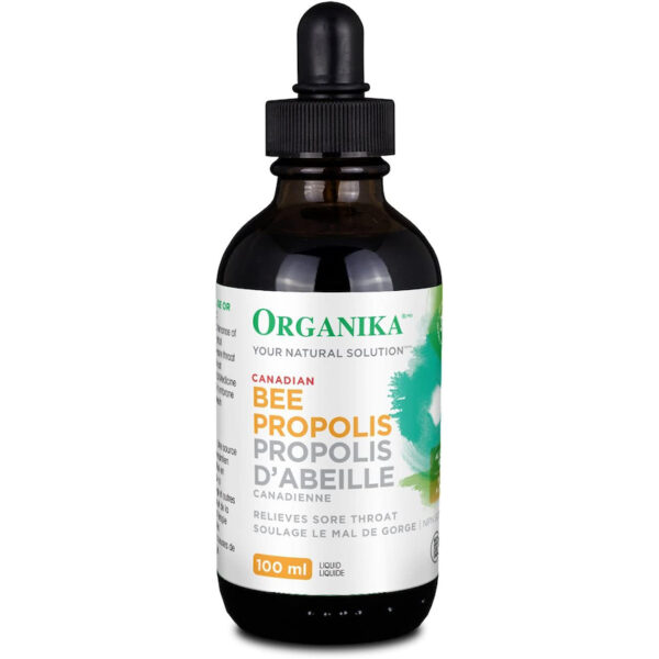 Organika Bee Propolis Liquid- Natural Immune Support, Sore Throat Relief, Antioxidant, Alcohol-Free- 100 ml