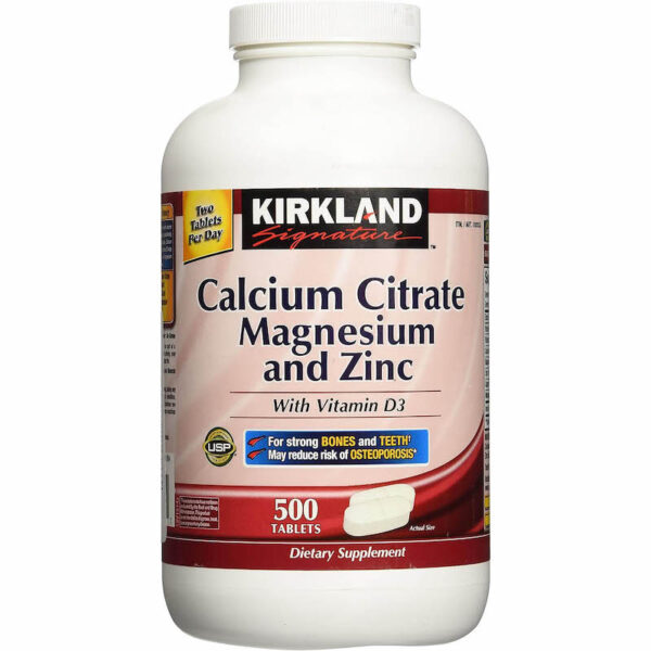 Kirkland Signature Calcium Citrate 500mg 500 Tablets
