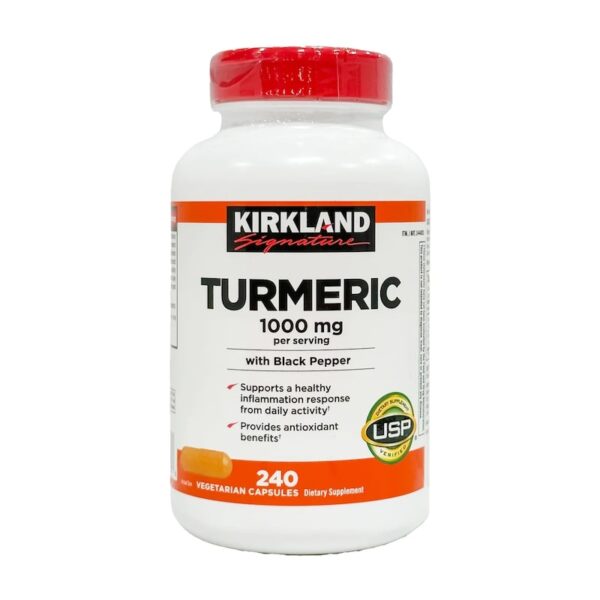 Kirkland Signature Turmeric with Black Pepper 1000 mg 240 Capsules