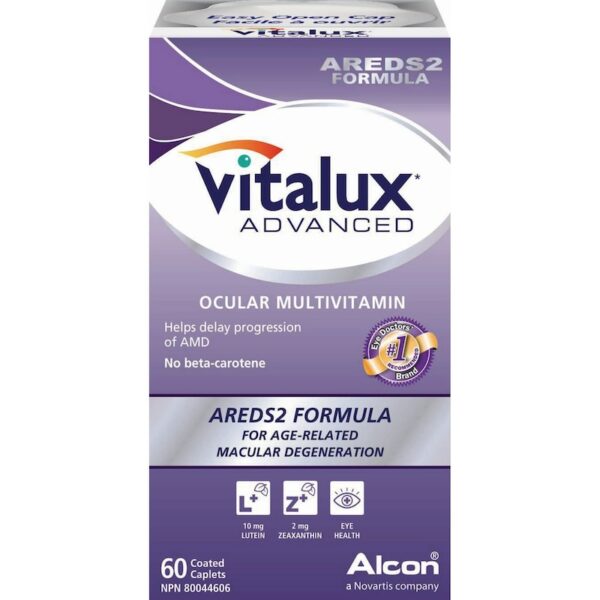 VITALUX® Advanced, Ocular Multivitamin, Age-Related Macular Degeneration Supplement with AREDS 2, AMD, 60 Capsules