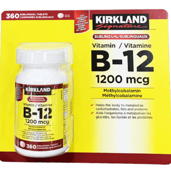 Kirkland Signature Vitamin B-12 Methylcobalamin 1200mcg (360caps)
