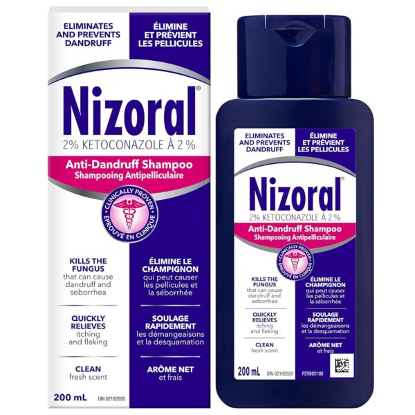 Nizoral Anti-Dandruff Shampoo with 2% Ketoconazole, Fresh Scent, 200ml