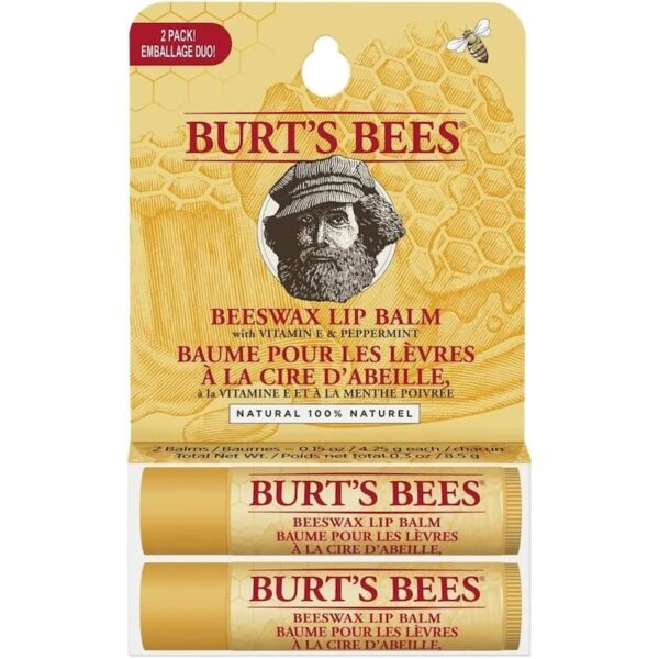عبوة ثنائية من مرطب الشفاه الطبيعي المرطب من بيرتس بيز
