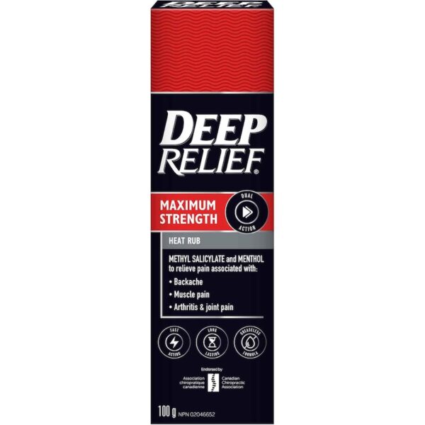 مرهم ديب ريليف لتخفيف الآلام بالحرارة القصوى لتخفيف آلام العضلات والمفاصل 100 جرام