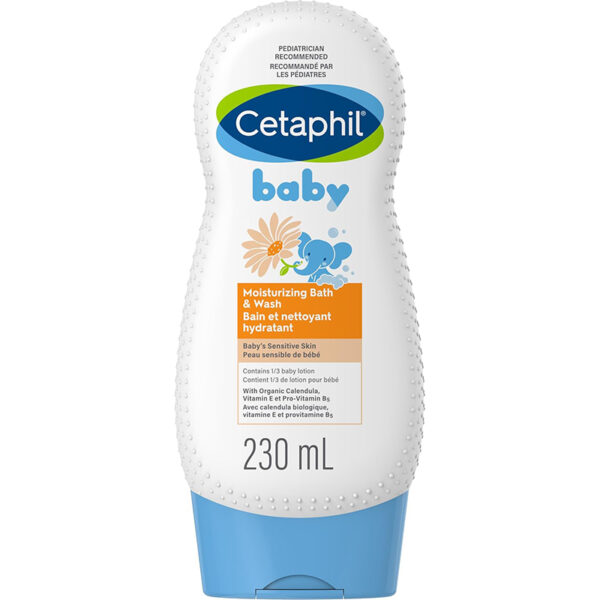 غسول استحمام سيتافيل بيبي المرطب بخلاصة الآذريون العضوي 230 مل