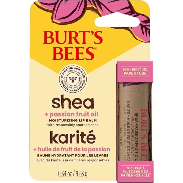 مرطب شفاه بزبدة الشيا من بيرتس بيز للشفاه الجافة والمتشققة علاج مرطب للشفاهعناية بالشفاه لشفاه ناعمة وملساء، عبوة من قطعة واحدة - فاكهة العاطفة