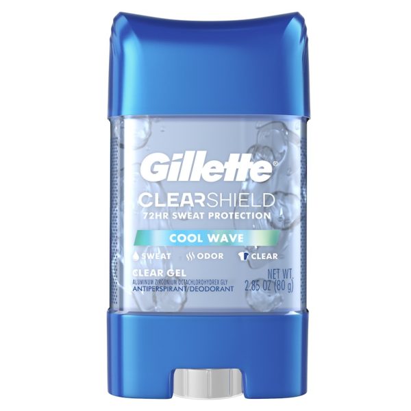 Gillette Antiperspirant and Deodorant for Men, Clear Gel Cool Wave 80g