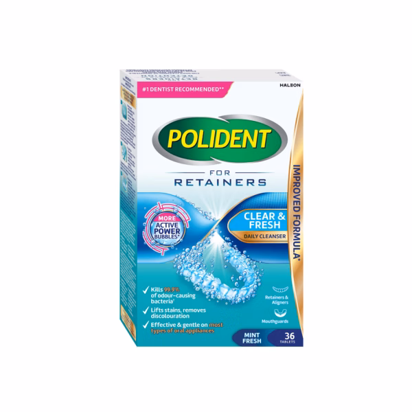 Polident for retainers tablets daily cleanser, 36 tablets