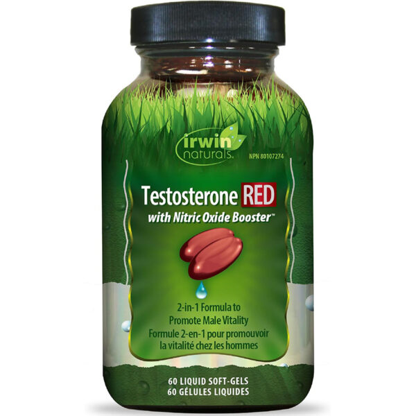 Irwin Naturals Testosterone UP Red With Nitric Oxide Booster 60 Soft Gels